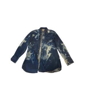 Carhartt Jean Shirt Mens Size Large Pearl Snap Buttons